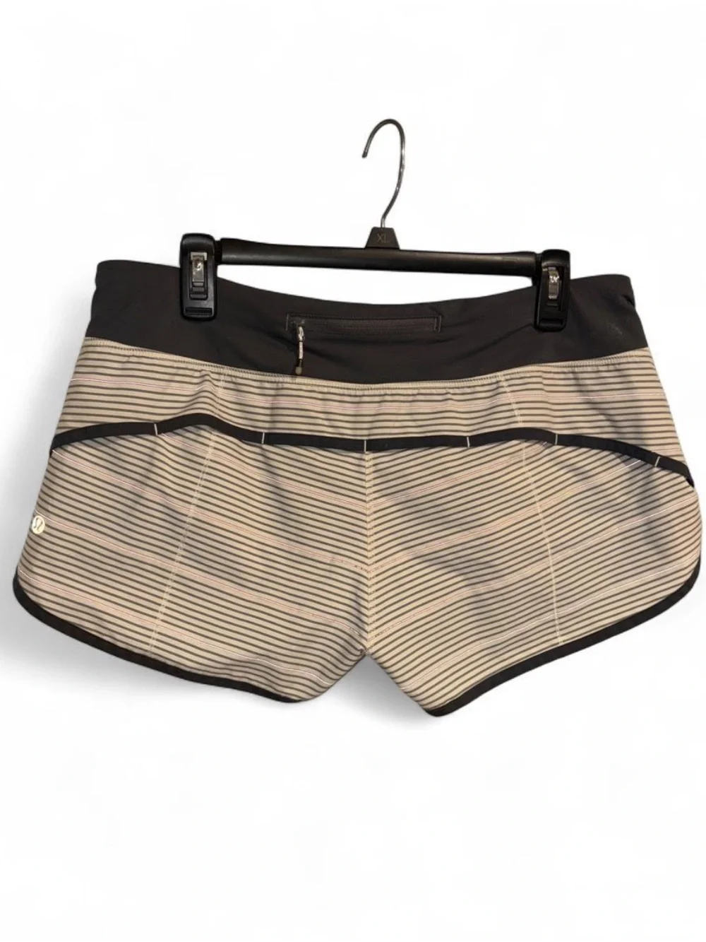 RARE Lululemon Speed Shorts Reflective Hyper Stripe Angel Wing Soot Light